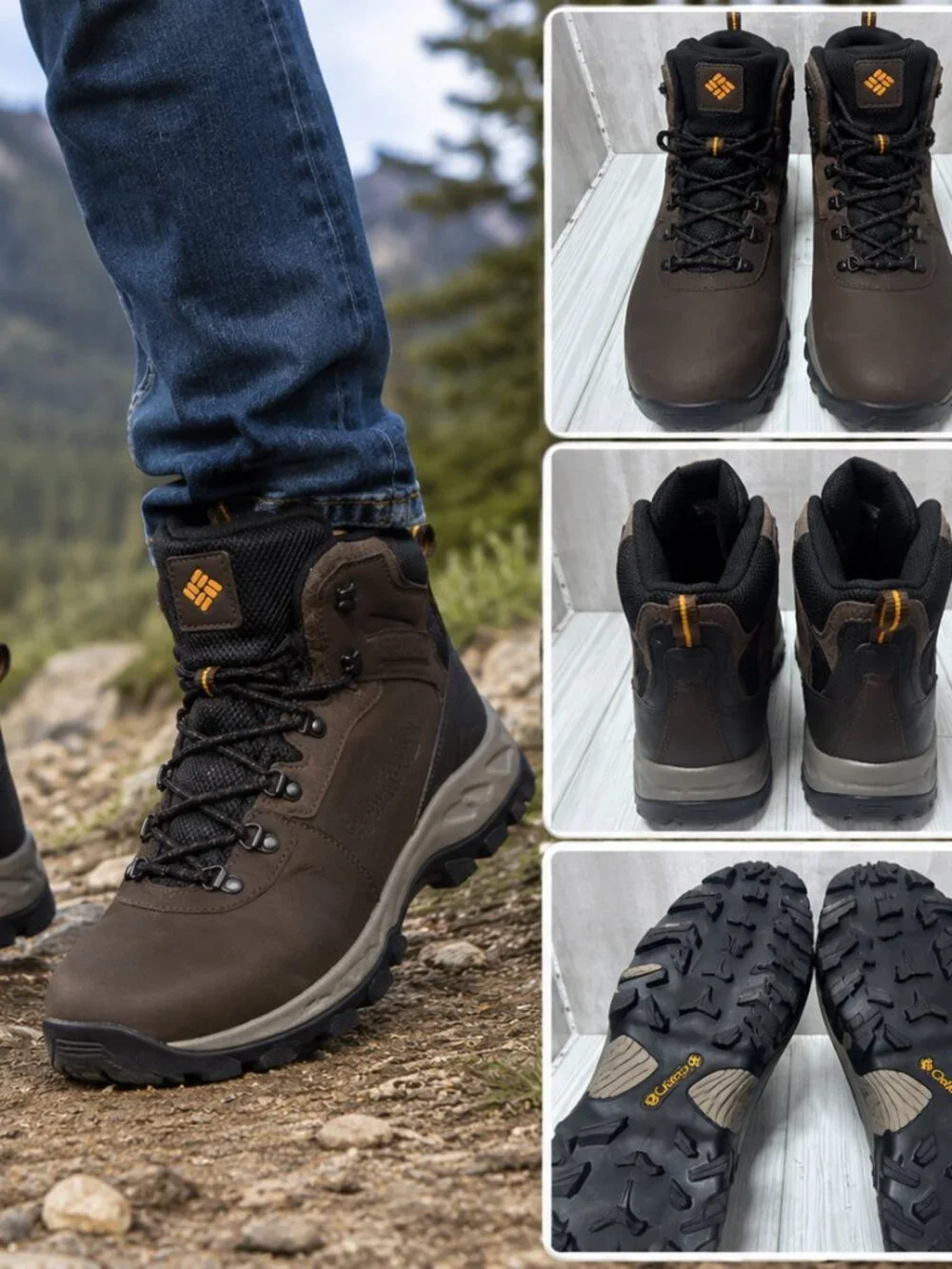 Columbia Omni-Grip Men's Brown Waterproof Hiking Boots Size 16 BM3970-231 EXCELL